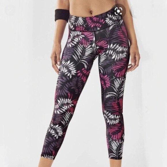 Fabletics Palm Tree Pattern Pants Size XS - Picture 1 of 5